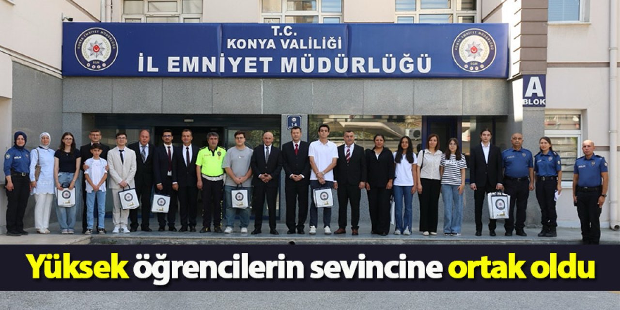 Yüksek öğrencilerin sevincine ortak oldu