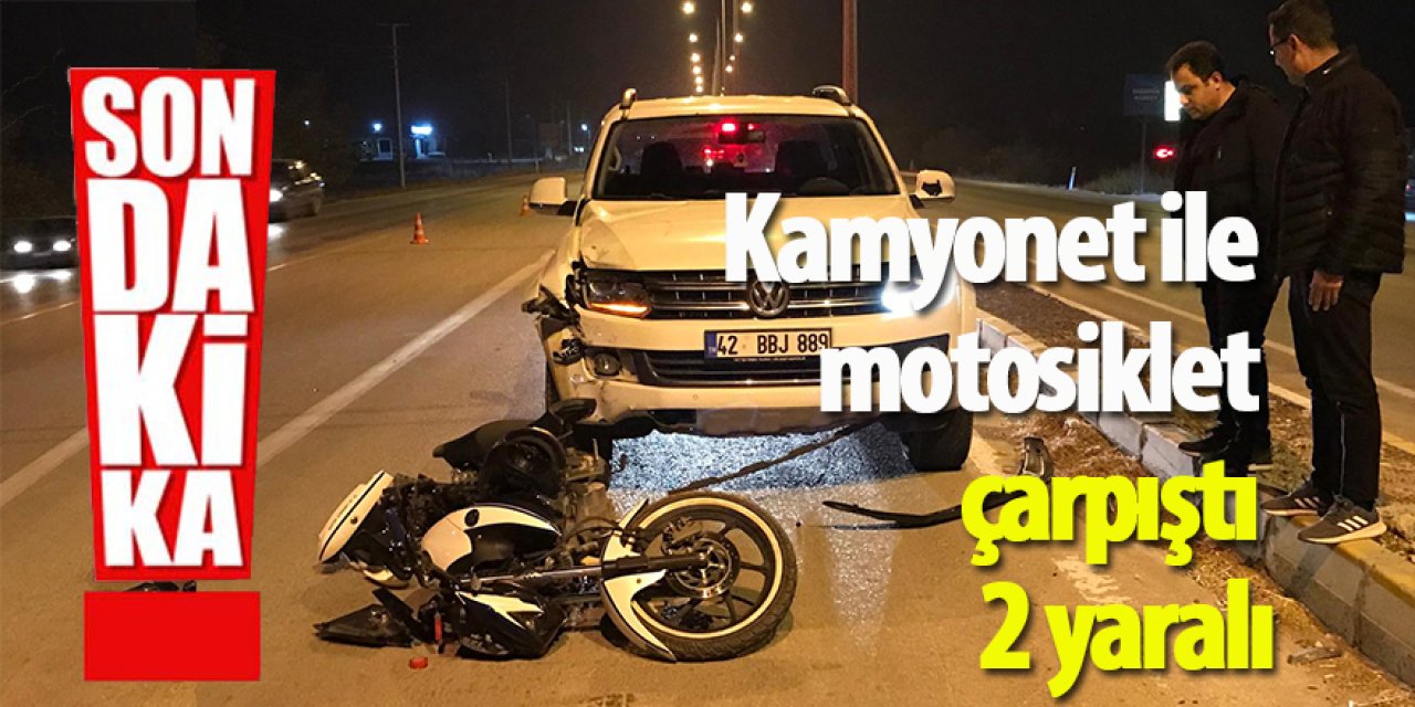 Ereğli’de son dakika haberi; Kamyonet ile motosiklet çarpıştı 2 yaralı