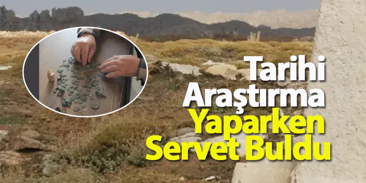 Arazide araştırma yaparken servet buldu
