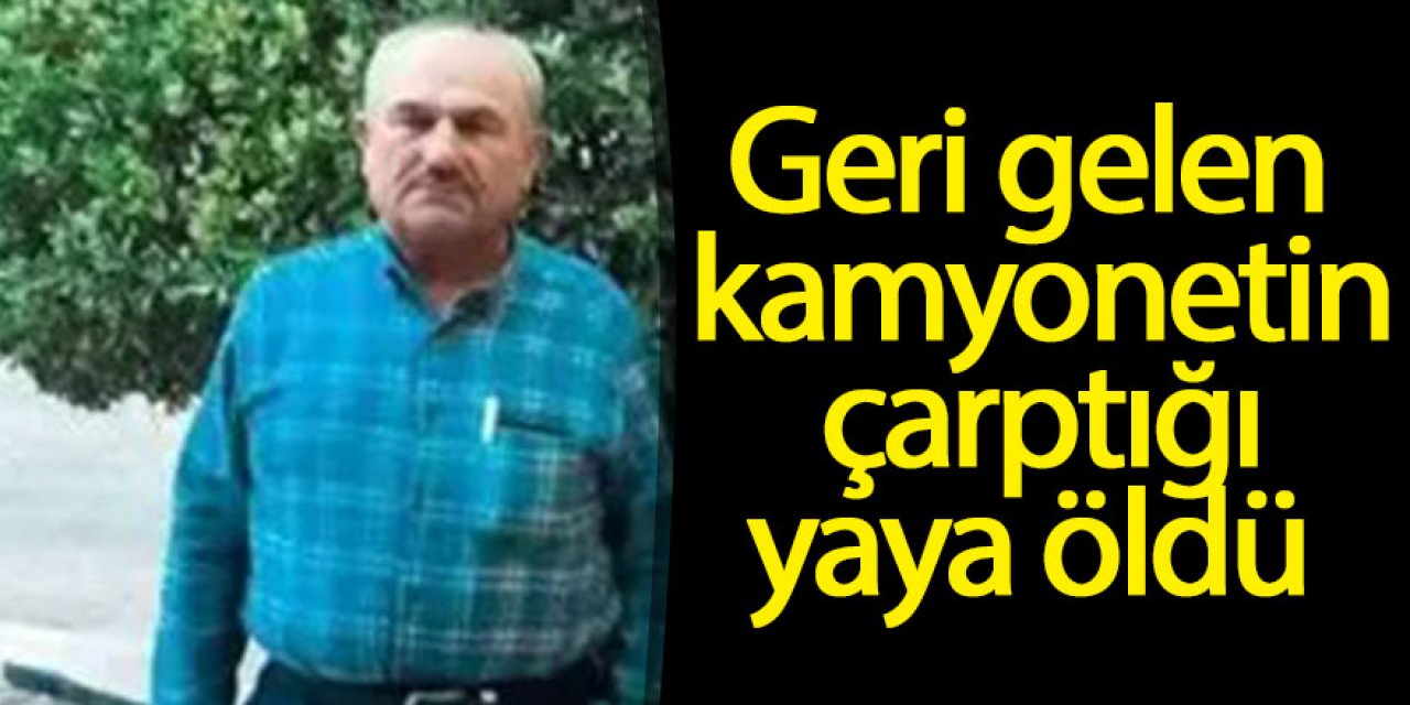 Geri gelen kamyonetin çarptığı yaya öldü