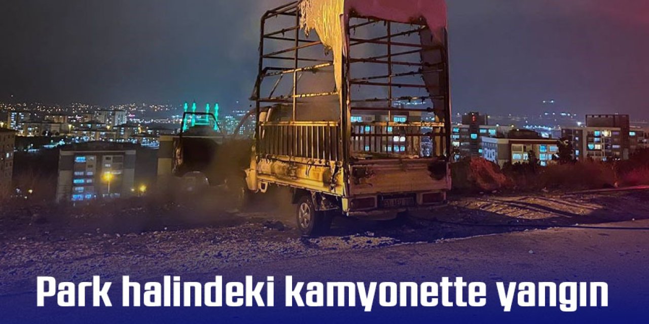 Park halindeki kamyonette yangın