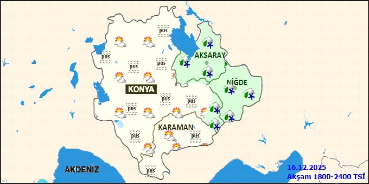 Bölge Genelinde Karla Karışık Yağmur ve Kar Bekleniyor