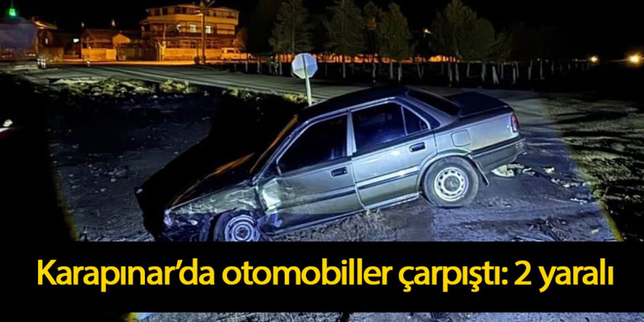 Karapınar’da otomobiller çarpıştı: 2 yaralı