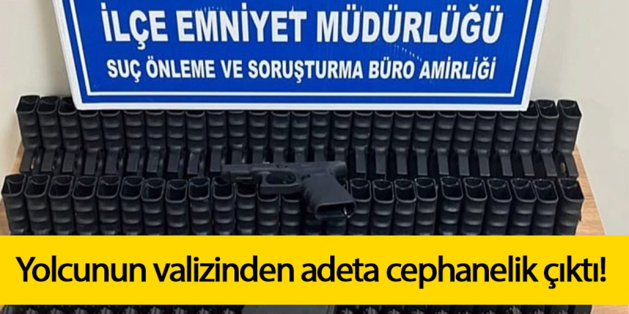 Yolcunun valizinden adeta cephanelik çıktı!
