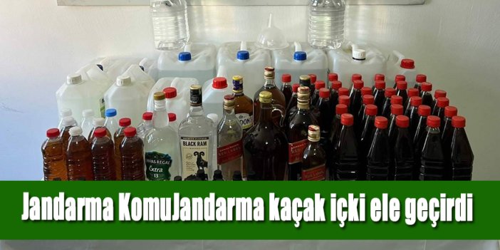 Jandarma kaçak içki ele geçirdi