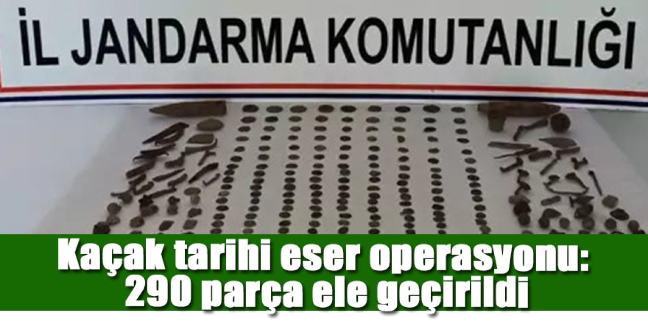 Kaçak tarihi eser operasyonu: 290 parça ele geçirildi