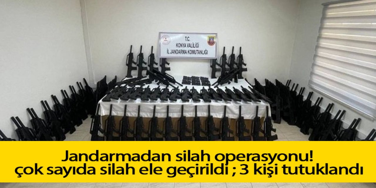 Jandarmadan silah operasyonu: çok sayıda silah ele geçirildi 3 kişi tutuklandı