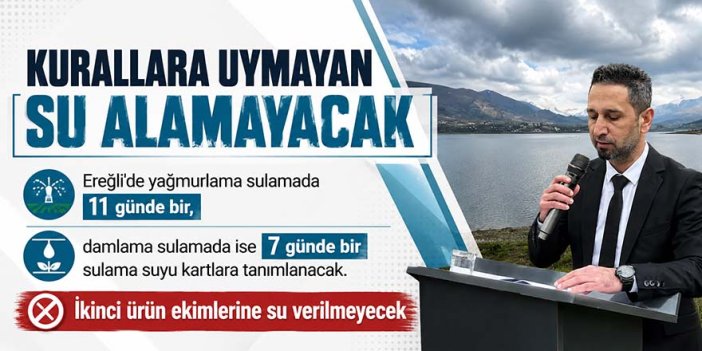 Ereğli’de Sulama Sezonuna Sıkı Takip