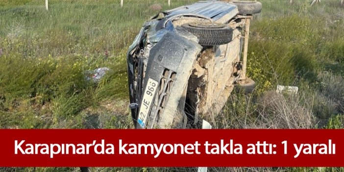 Kontrolden çıkan araç takla attı: 1 yaralı