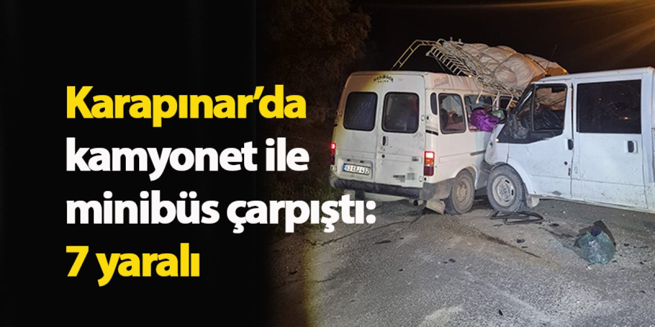 Konya’da kamyonet ile minibüs çarpıştı: 7 yaralı