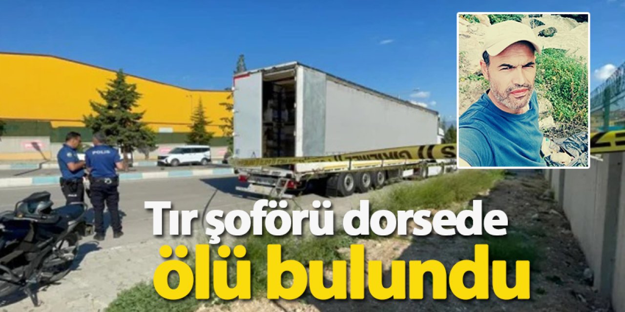 Tır şoförü dorsede ölü bulundu
