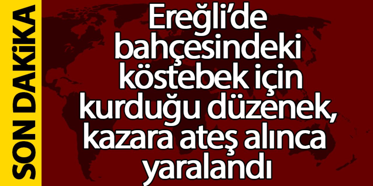 Ereğli’de bahçesindeki köstebek için kurduğu düzenek, kazara ateş alınca yaralandı