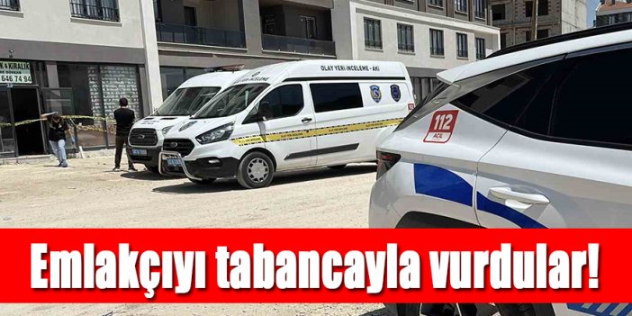 Emlakçıyı bacağından vurdu