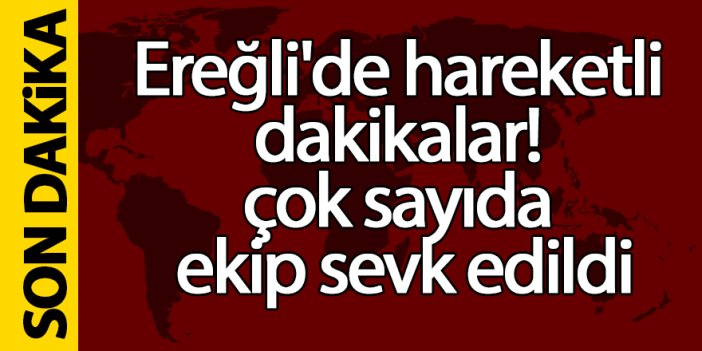 Ereğli’de Ekipleri Alarma Geçiren Olay! Bölgeye Çok Sayıda Ekip Sevk Edildi