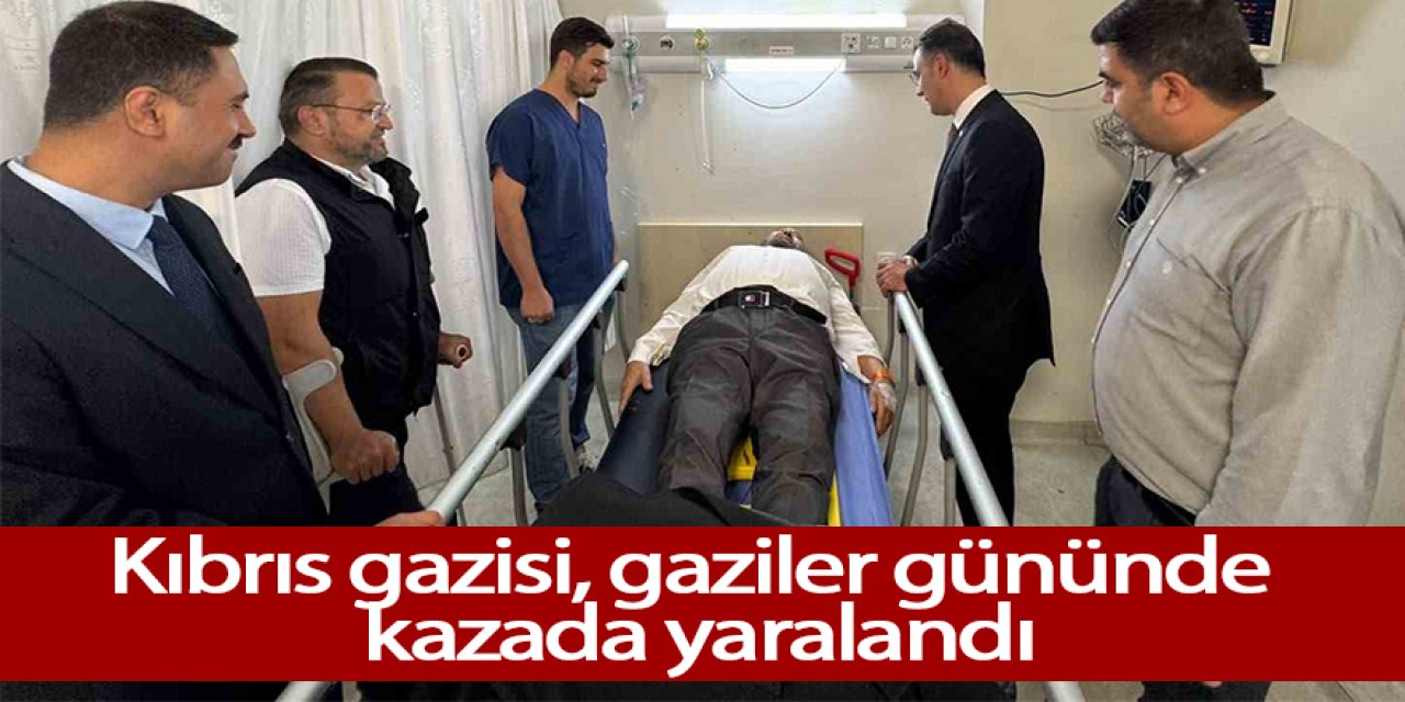 Kıbrıs gazisi, gaziler gününde kazada yaralandı