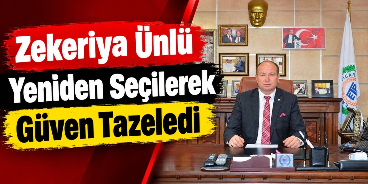 Ereğli Ticaret Borsası’nda Zekeriya Ünlü Dönemi Devam Ediyor