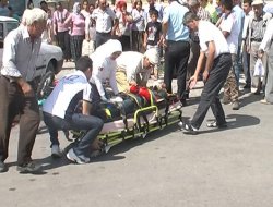 MOTORSİKLET OTOMOBİL ÇARPIŞTI  1 YARALI