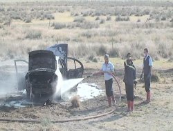 Şarampole Uçan Otomobil Cayır Cayır Yandı