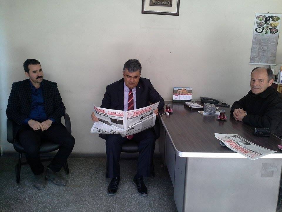 ÖZGÜVEN EREĞLİ GAZETESİNİ ZİYARET ETTİ